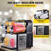 VEVOR Commercial Slushy Machine, 3LX2 Tank Slush Drink Maker, 340W Frozen Drink Machine with Temperature Preservation, Stainless Steel Home Slush Froz