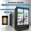 ORIKOOL Glass Door Merchandiser Refrigerator 44.7 Cu.ft Swing Door Commercial Display Refrigerators Merchandising Refrigeration