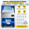 VEVOR 110V Commercial Ice Maker Machine 120-130LBS/24H with 33LBS Bin, Stainless Steel Automatic Operation Under Counter Ice Machine for Home Bar, Inc