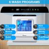 IAGREEA Portable Countertop Dishwasher, No Hookup Needed, Compact Dishwasher With 5-Liter Built-in Water Tank,5 Programs, 360Â° Dual Spray