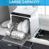 IAGREEA Portable Countertop Dishwasher, No Hookup Needed, Compact Dishwasher With 5-Liter Built-in Water Tank,5 Programs, 360Â° Dual Spray