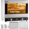 VEVOR Commercial Convection Oven, 66L/60Qt, Half-Size Conventional Oven Countertop, 1800W 4-Tier Toaster w/ Front Glass Door, Electric Baking Oven w/