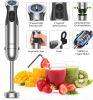 KOIOS Immersion Hand Blender, 5-in-1 Hand Blender with Entire Stainless Steel Blender Shaft, Full Copper Motor, Built in 12 Speed Turbo Stick Blender,