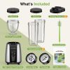 KOIOS Smoothie Blender, Max 1000w Personal Blender for Shakes and Smoothies, 12Pcs Coffee Grinder and Countertop Blenders Combo for Kitchen, Portable