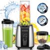KOIOS Smoothie Blender, Max 1000w Personal Blender for Shakes and Smoothies, 12Pcs Coffee Grinder and Countertop Blenders Combo for Kitchen, Portable