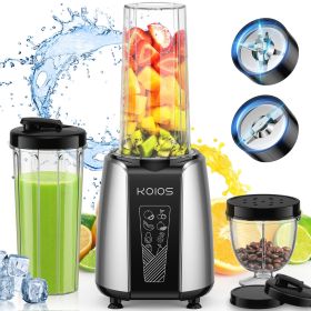 KOIOS Smoothie Blender, Max 1000w Personal Blender for Shakes and Smoothies, 12Pcs Coffee Grinder and Countertop Blenders Combo for Kitchen, Portable