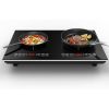 VBGK Double Induction Cooktop, 110V 4000W Electric cooktop,Hot Plate LED Sensor Touch Energy-Saving Portable Induction Cooktop