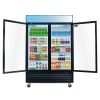 ORIKOOL Glass Door Merchandiser Refrigerator 44.7 Cu.ft Swing Door Commercial Display Refrigerators Merchandising Refrigeration with LED Top Panel