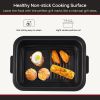 Geek Chef 7 In 1 Smokeless Electric Indoor Grill with Air Fry, Roast, Bake, Portable 2 in 1 Indoor Tabletop Grill & Griddle with Preset Function, Remo