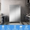 4 Door Dining Room Refrigerator with 8 Adjustable 48" Wide Stainless Steel Shelves 36 Cubic Feet Temperature Control 33Â°F~40Â°F