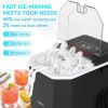 Ice Makers Countertop, Ice Machine With Carry Handle, 9 Cubes In 6 Mins, 26.5 Lbs Per Day, Self-Cleaning Portable Ice Maker, Suitable For Home Kitchen
