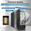 ORIKOOL Glass Door Merchandiser Freezer 19.3 Cu.ft Swing Door Commercial Reach-In Display Freezers with LED Top Panel Upright Freeze Storage