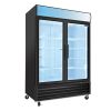 ORIKOOL Glass Door Merchandiser Refrigerator 44.7 Cu.ft Swing Door Commercial Display Refrigerators Merchandising Refrigeration with LED Top Panel