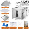 Commercial Large 10 Trays Food Dehydrator, Usable Area up to 17ftÂ², 1000W Detachable Full Stainless Steel Dryer Machine