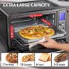 TOSHIBA AC25CEW-BS Large 6-Slice Convection Toaster Oven Countertop, 10-In-One with Toast, Pizza and Rotisseri