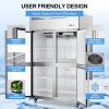 4 Door Dining Room Refrigerator with 8 Adjustable 48" Wide Stainless Steel Shelves 36 Cubic Feet Temperature Control 33Â°F~40Â°F