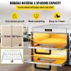 VEVOR Commercial Pizza Oven Countertop, 14&quot; Double Deck Layer, 110V 1950W Stainless Steel Electric Pizza Oven with Stone and Shelf, Multipurpose Indoo