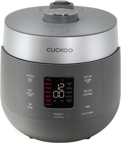 CUCKOO CRP-ST0609F | 6-Cup/1.5-Quart (Uncooked) Twin Pressure Rice Cooker & Warmer | 12 Menu Options: High/Non-Pressure
