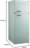 2 Door Apartment Size Refrigerator with Freezer, 7.5 cu ft, Retro, Mint