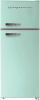 2 Door Apartment Size Refrigerator with Freezer, 7.5 cu ft, Retro, Mint