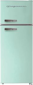 2 Door Apartment Size Refrigerator with Freezer, 7.5 cu ft, Retro, Mint