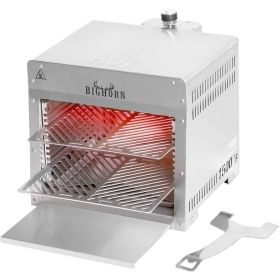 BIG HORN OUTDOORS Portable Infrared Broiler Propane Gas Grill, 1500 Degree Stainless Steel Tabletop Quick Cooking Steak Grill