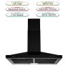 30 inch Wall Mount Range Hood Kitchen Exhaust Stove Vent 350CFM Mechanical Control