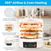 5 Layer Clear Food Dehydrator Electric Digital Food Drying Machine with Adjustable Thermostat Timer for Fruits Vegetables Meats Nuts And More