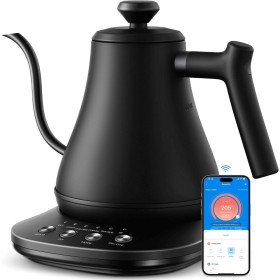 Electric Kettle Smart, 0.8L Kettle 5 Modes for Use and 3-minute Fast Heating & 2H Keep Warm, Auto-Shut Off Safety, Water Kettles (Color: Matte Black)