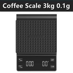3kg/0.1g Digital kitchen Weight Grams Electronic Balance High Precision Coffee Scale Portable With Timer Food Espresso Powder (Color: Coffee Scale Timer)