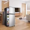 3.5Cu.Ft Compact Refrigerator Mini Fridge with Freezer, Small Refrigerator with 2 Door, 7 Level Thermostat Removable Shelves for Kitchen, Dorm, Apartm