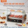 Hot Dog Roller 7 Rollers 18 Hot Dogs Capacity 1050W Stainless Sausage Grill Cooker Machine