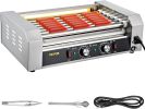 Hot Dog Roller 7 Rollers 18 Hot Dogs Capacity 1050W Stainless Sausage Grill Cooker Machine