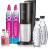 SodaStream Aqua Fizz Sparkling Water Maker Bundle (Black), with Co2, Glass Carafes, & bubly drops Flavors